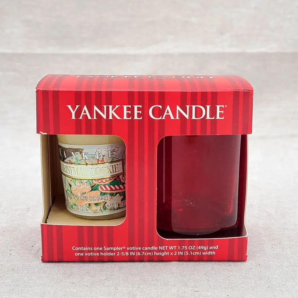 Yankee Candle Christmas Cookies Votive and Jar New In Gift Box #1100575